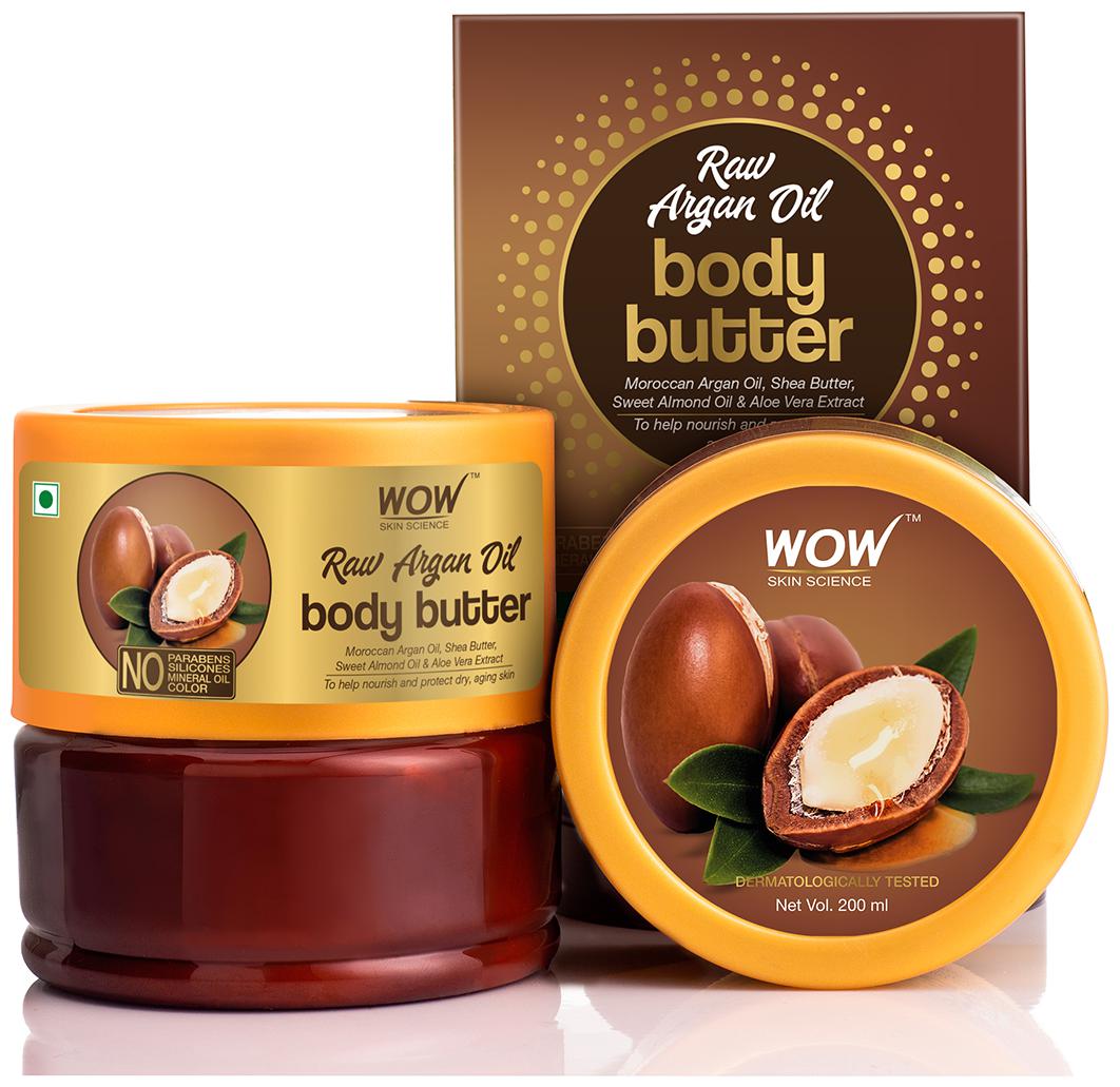 WOW Skin Science Raw Argan Oil Body Butter for Nourishing Protecting Dry Aging Skin- 200ml
WOW Skin Science Raw Argan Oil Body Butter for Nourishing Protecting Dry Aging Skin- 200ml