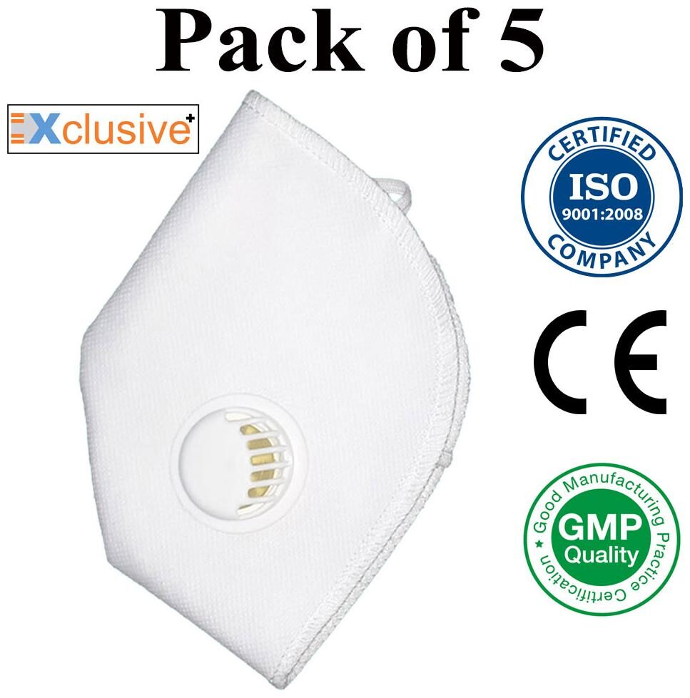 Xclusive plus Triple layered High Quality Face Mask With Earloop And Air Filter- (Pack of 5 )
Xclusive plus Triple layered High Quality Face Mask With Earloop And Air Filter- (Pack of 5 )