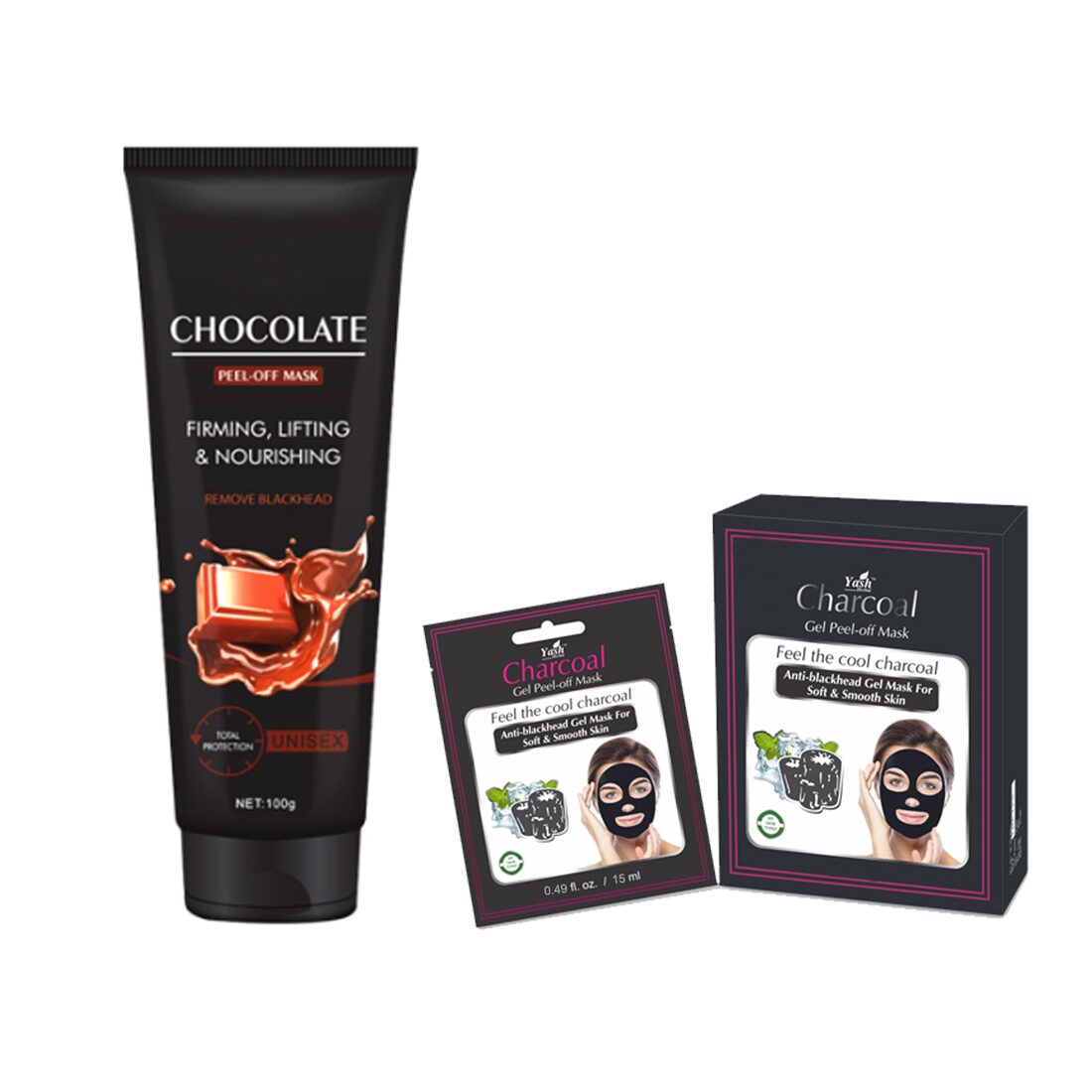 Yash Herbal Total Protection Unisex Chocolate Peel-off Mask(100g) with 1 Pouch Charcoal Anti-blackhead Gel Peel-off Mask(15 ml)
Yash Herbal Total Protection Unisex Chocolate Peel-off Mask(100g) with 1 Pouch Charcoal Anti-blackhead Gel Peel-off Mask(15 ml)