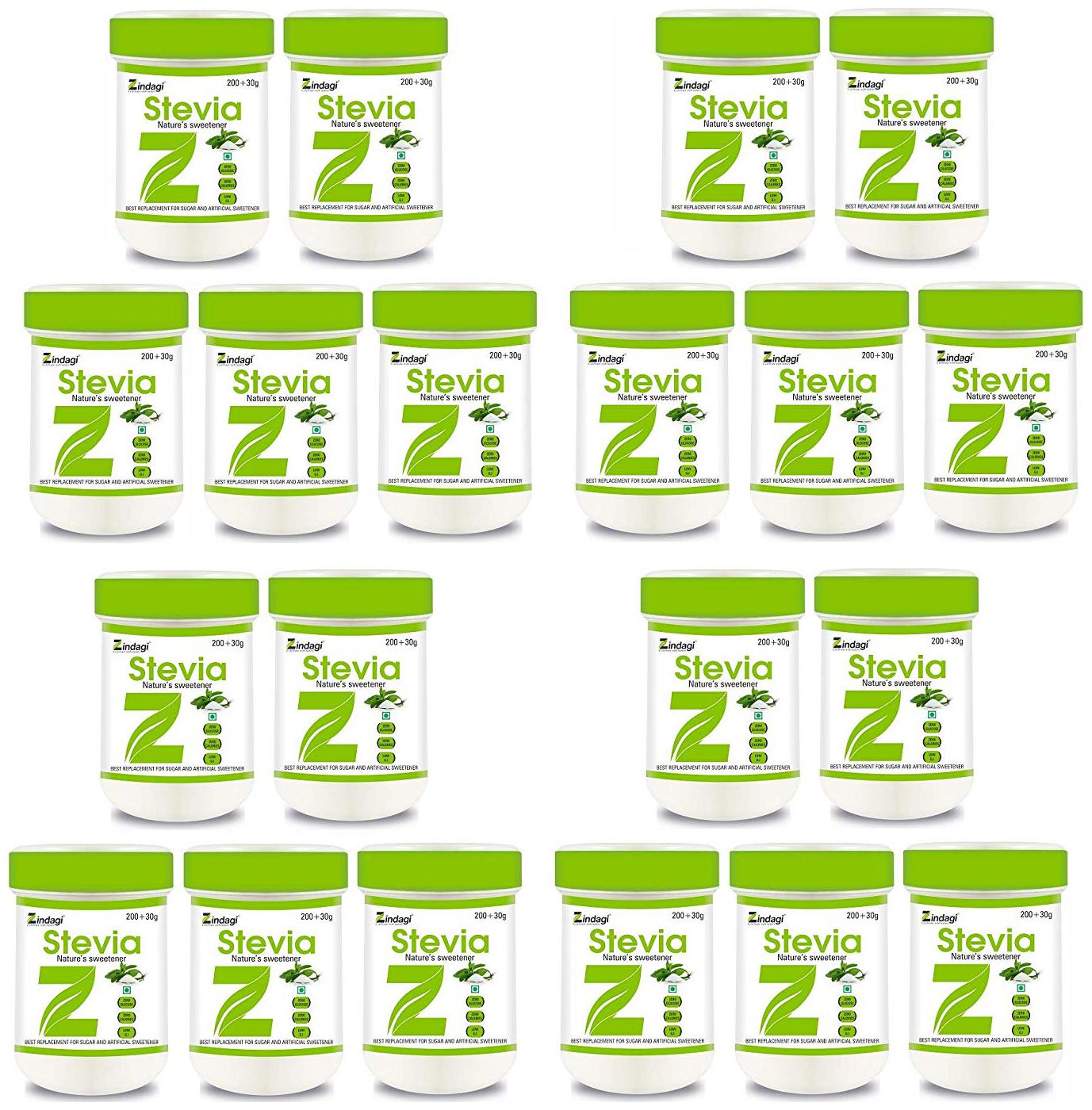 Zindagi Stevia Powder - Sugarfree Stevia White Powder - Stevia Leaf Powder (Buy 15 Get 5 Free) (Pack of 20)
Zindagi Stevia Powder - Sugarfree Stevia White Powder - Stevia Leaf Powder (Buy 15 Get 5 Free) (Pack of 20)