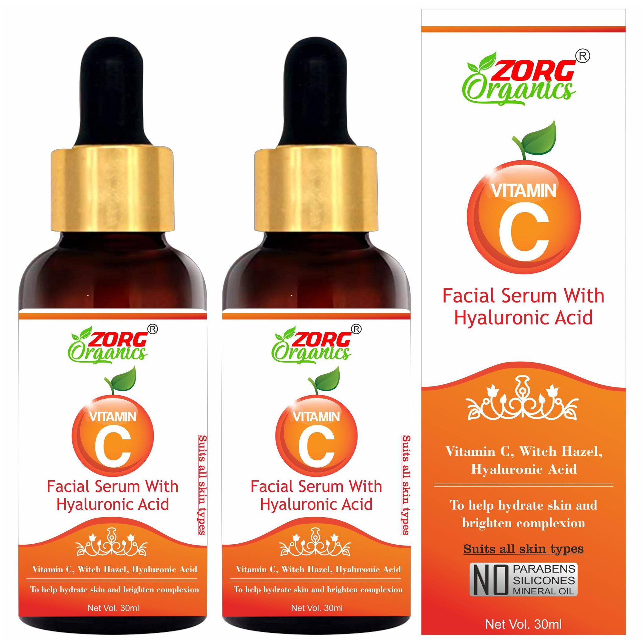 Zorg Organics Vitamin C Facial Serum with Hyaluronic acid Ferulic acid Aloe vera and Grape seed extract for men women 30 ml (Pack of 2)
Zorg Organics Vitamin C Facial Serum with Hyaluronic acid Ferulic acid Aloe vera and Grape seed extract for men women 30 ml (Pack of 2)