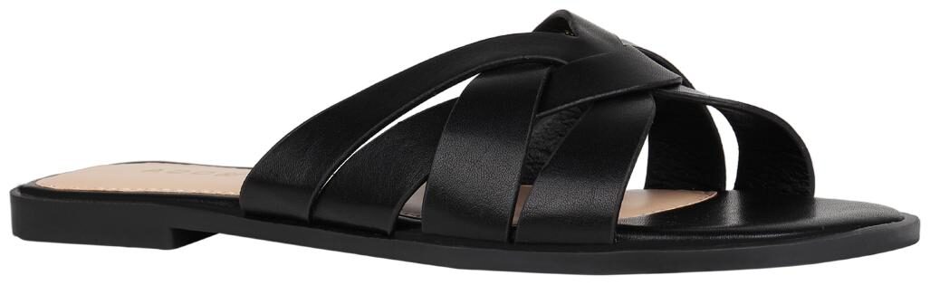 Addons Women Black Open Toe Flats