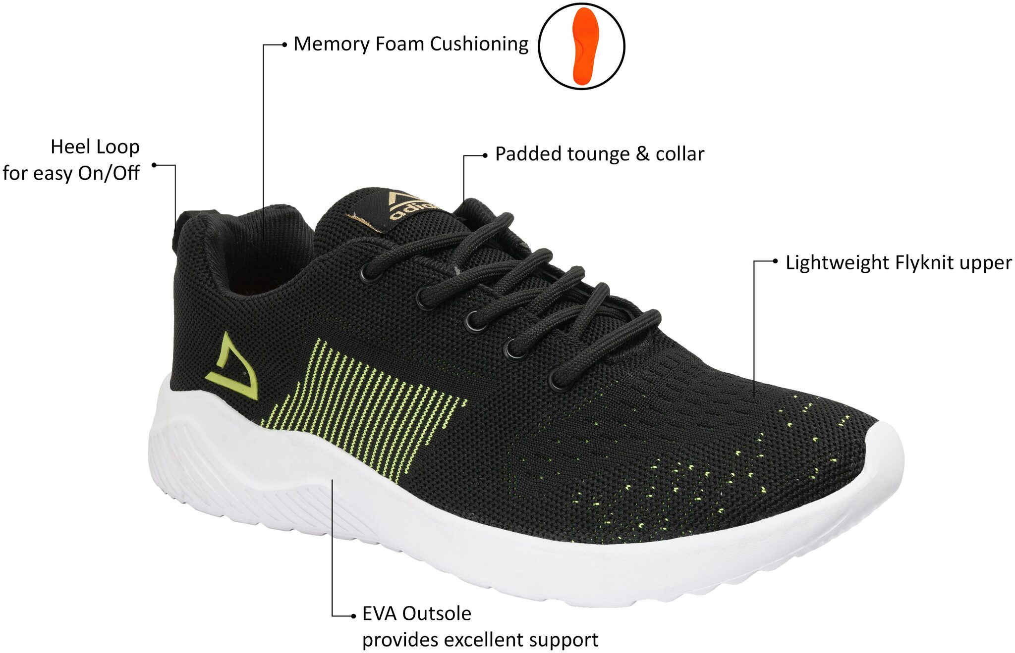 Adiair Men Bounce Running Shoes ( Black )
Adiair Men Bounce Running Shoes ( Black )