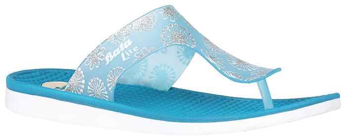 Bata Women Blue One Toe Flats