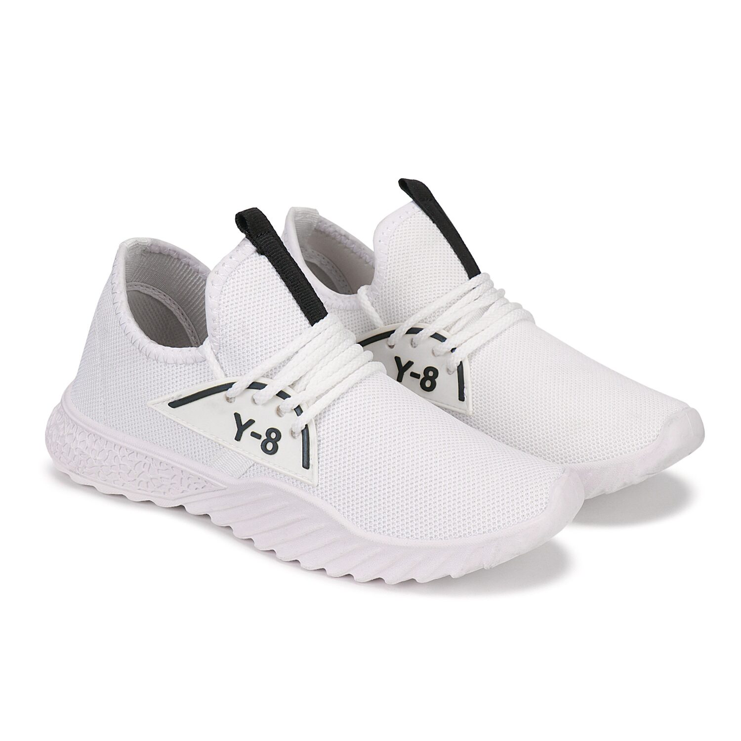 BERSACHE Men Running Shoes ( White )