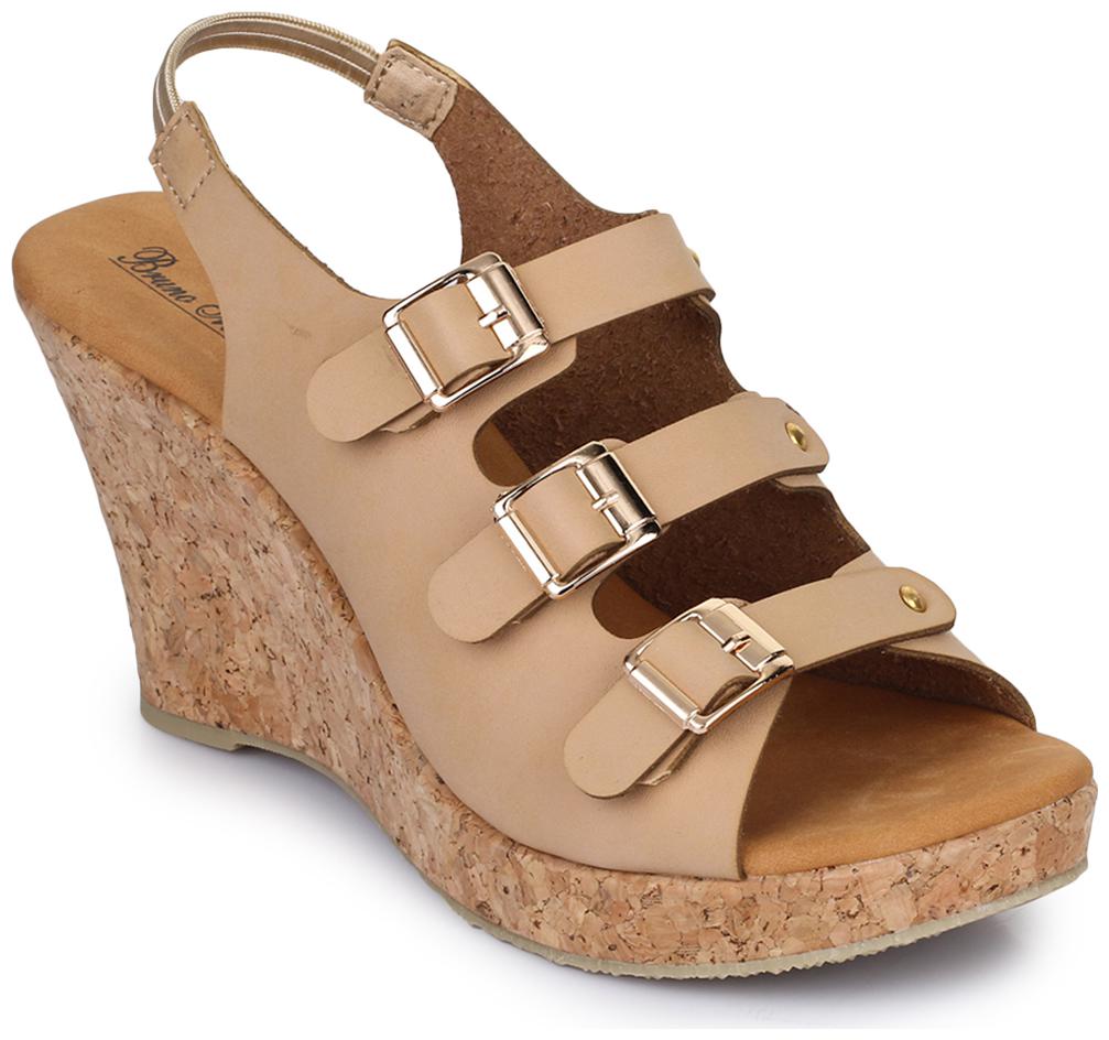 Bruno Manetti Women Beige Wedges 
Bruno Manetti Women Beige Wedges