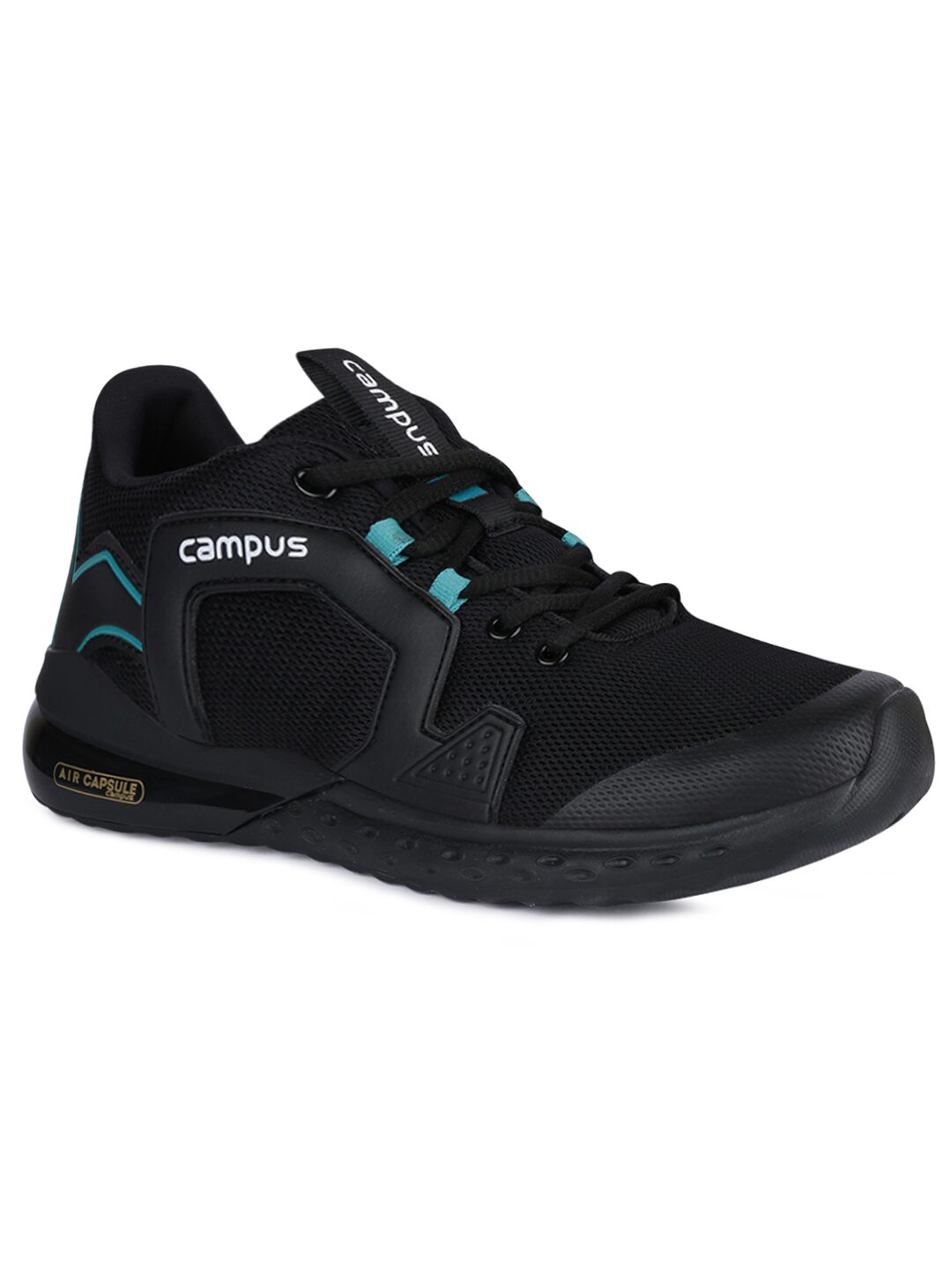 Campus Men Running Shoes ( Black )
