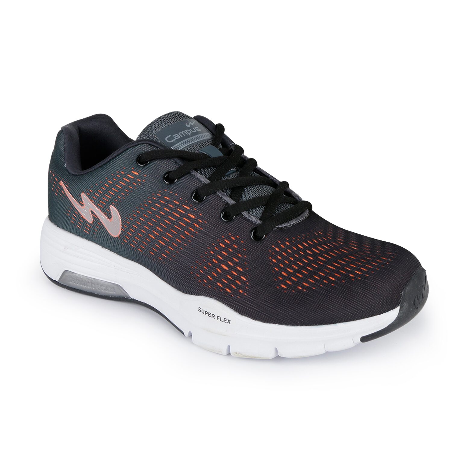 Campus Men Running Shoes ( Black )