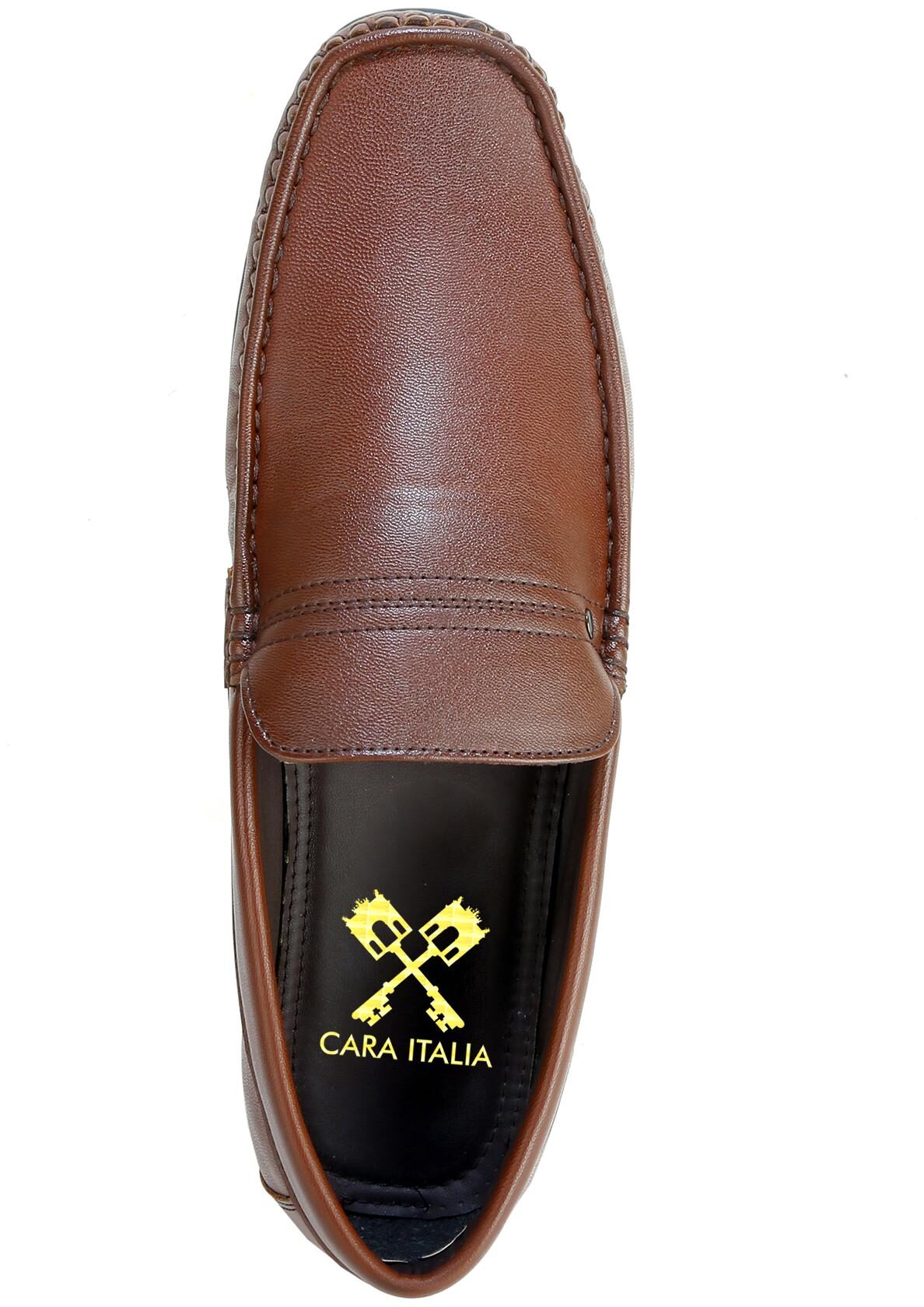 Caraitalia Men Tan Slip-On Formal Shoes