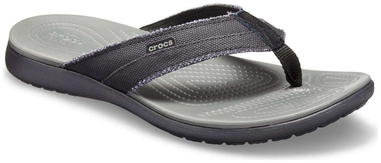 Crocs Men s Black Santa Cruz Flip Flops