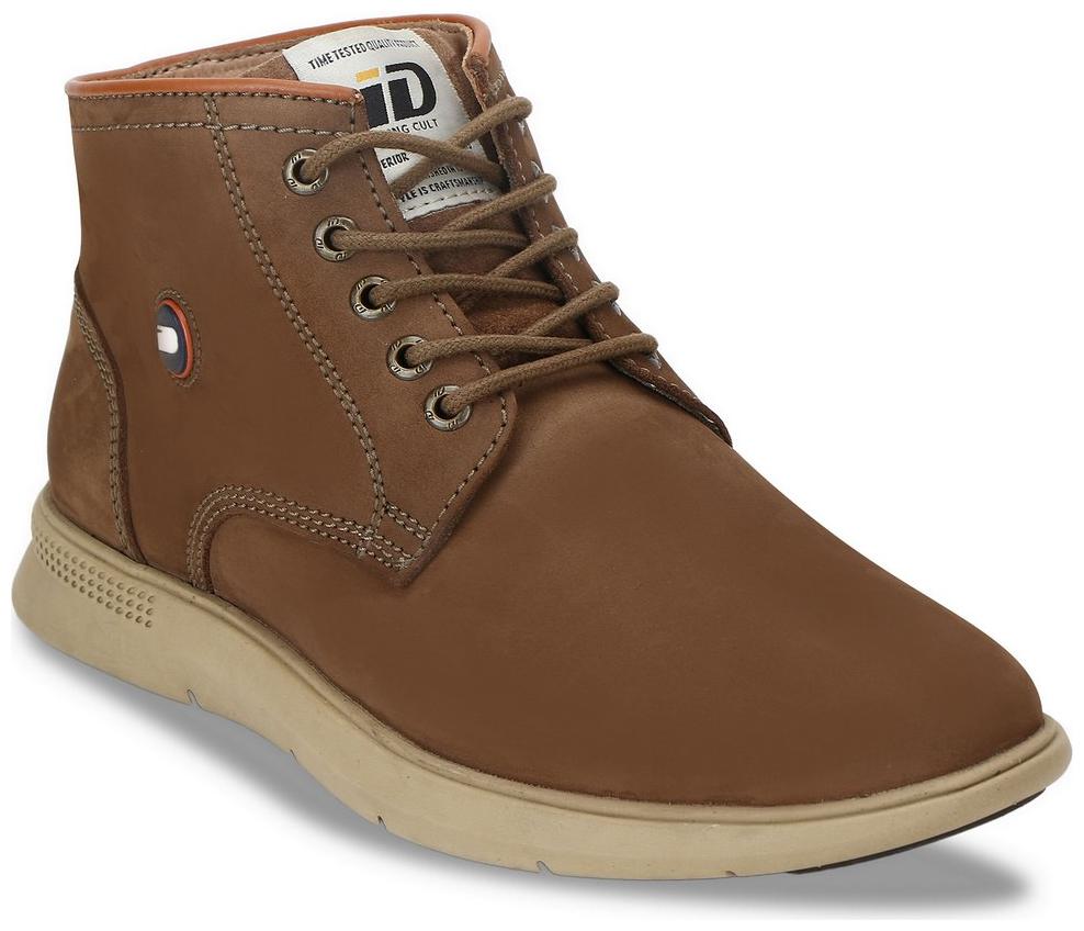 Id Men Brown Slip-On Sneakers