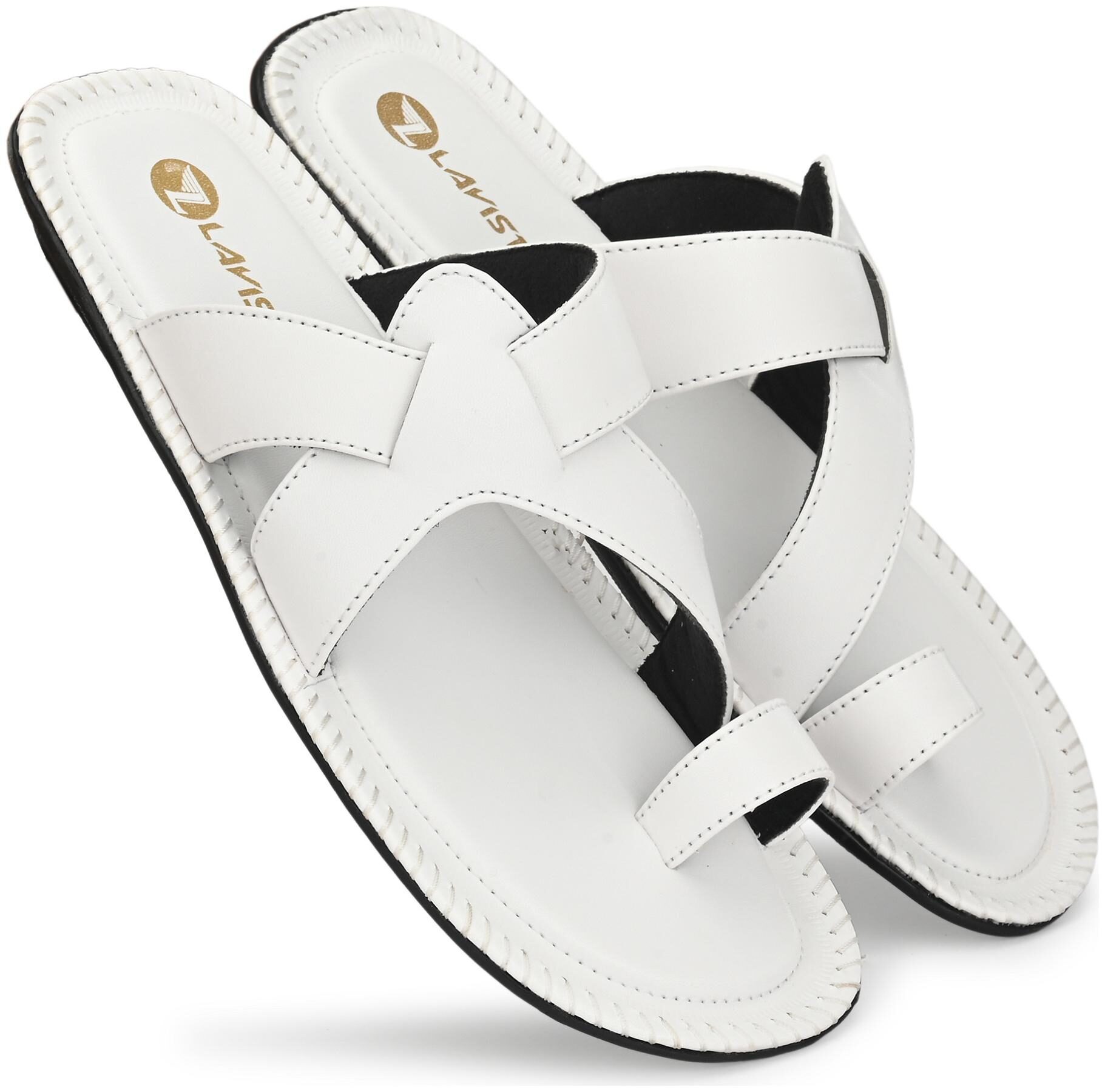 Lavista Encanto Men s Synthetic Leather White Soft or Comfortable Slippers Chhapal Floats and Flip-Fops
Lavista Encanto Men s Synthetic Leather White Soft or Comfortable Slippers Chhapal Floats and Flip-Fops