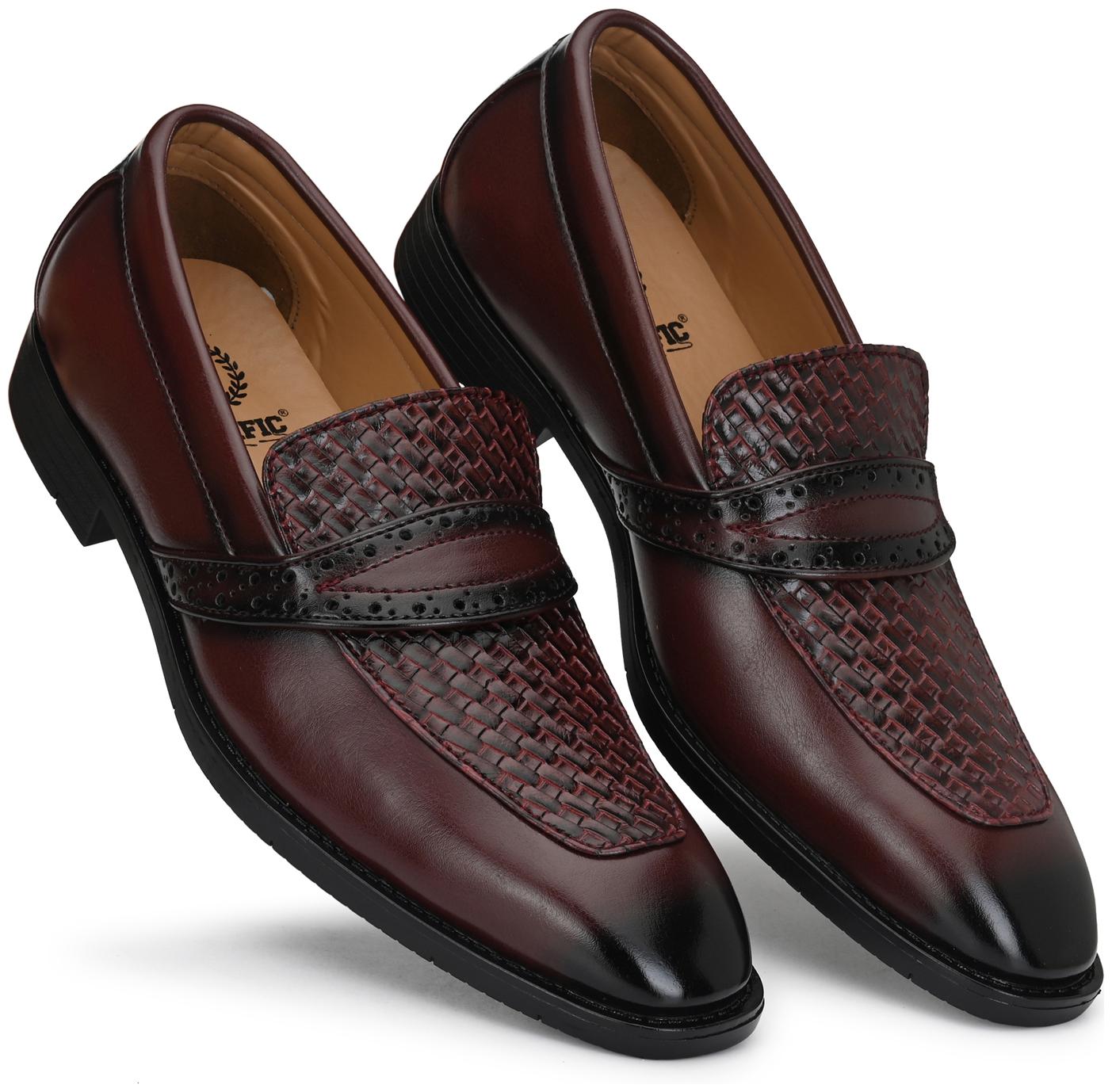 Prolific Men Brown Slip-On Formal Shoes