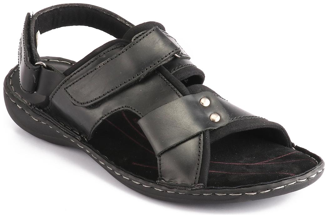 Red Chief Men Black Sandals