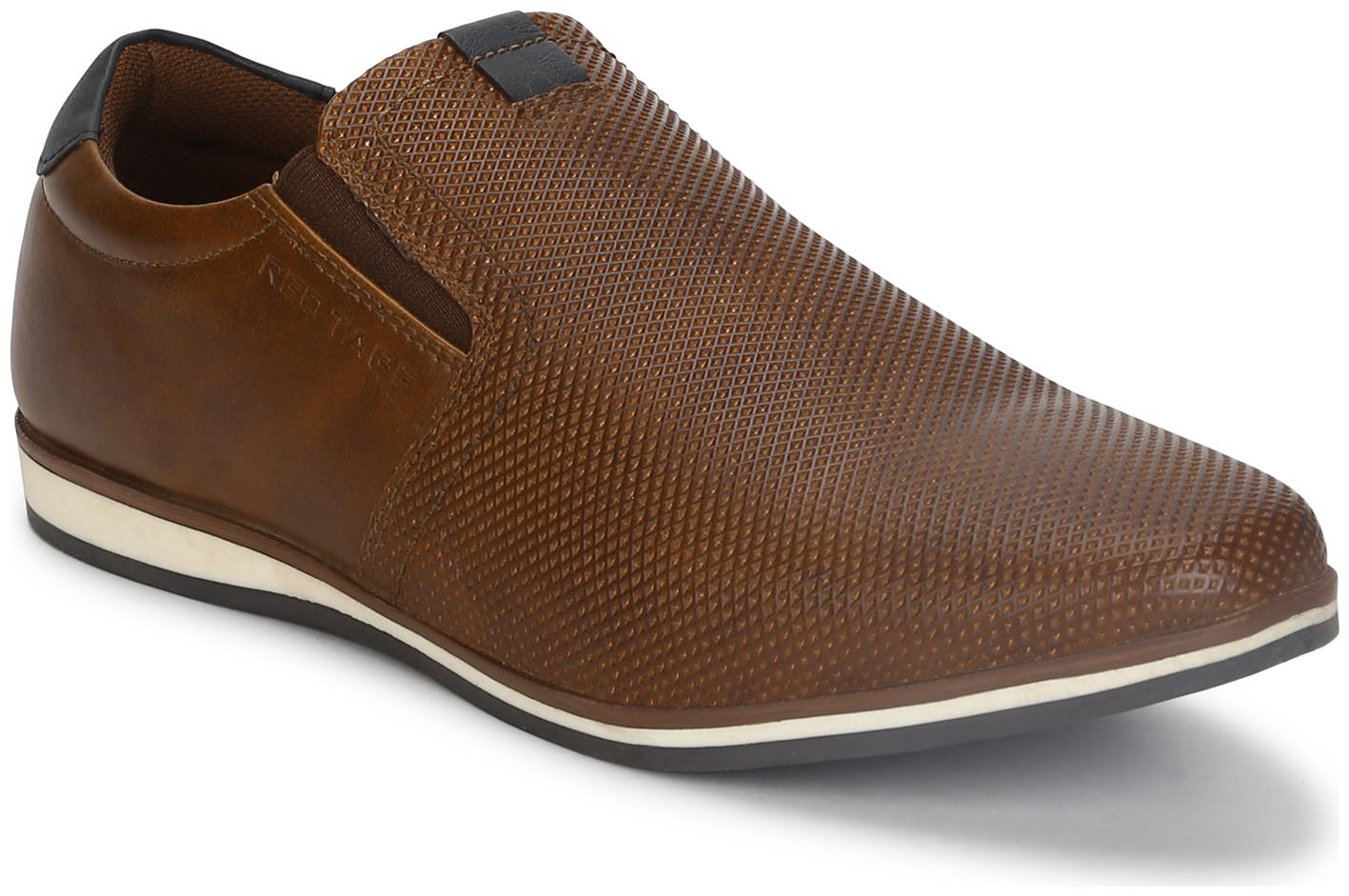 Red Tape Men Tan Slip-On Formal Shoes