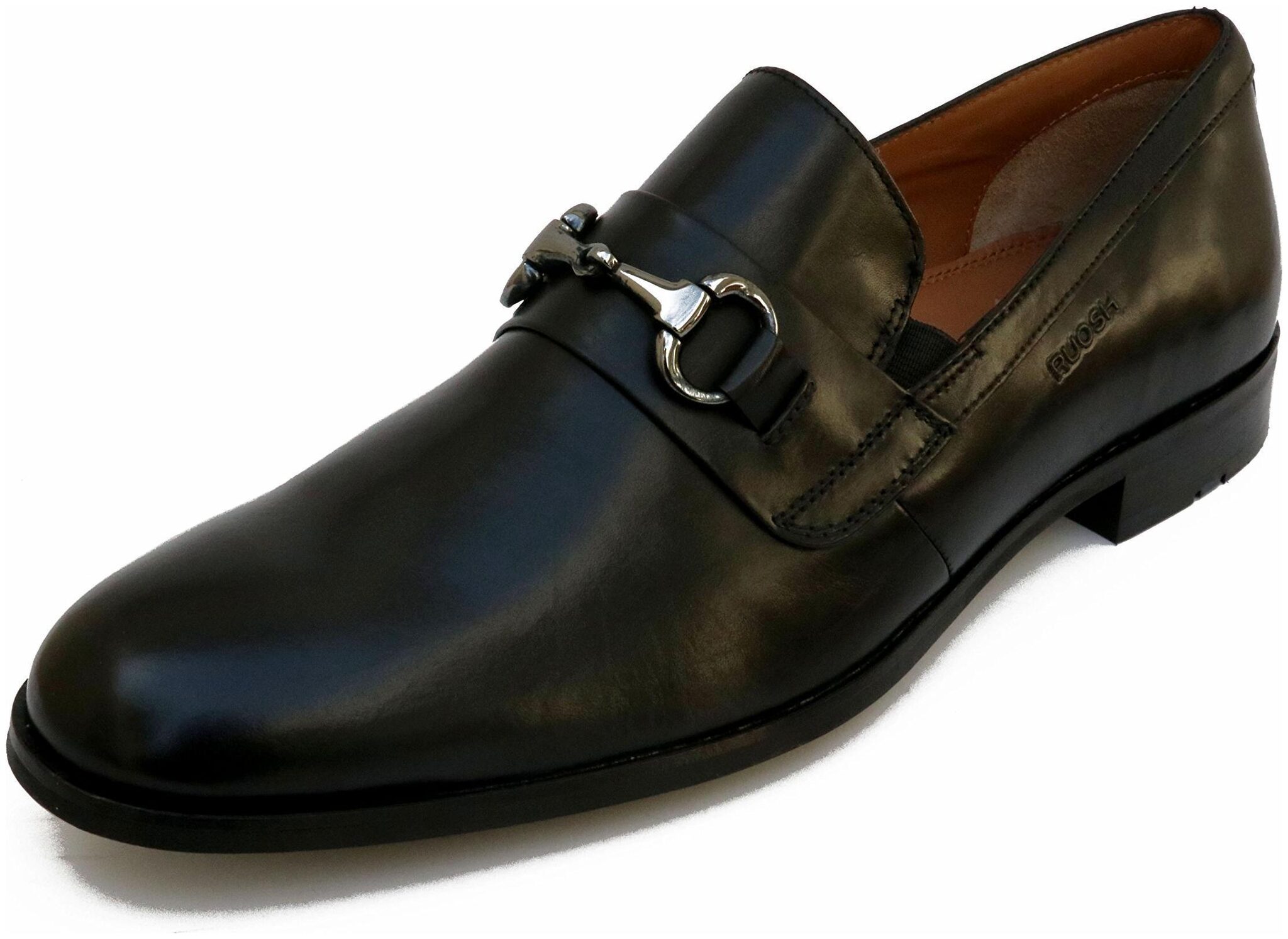 Ruosh Men Black Slip-On Formal Shoes