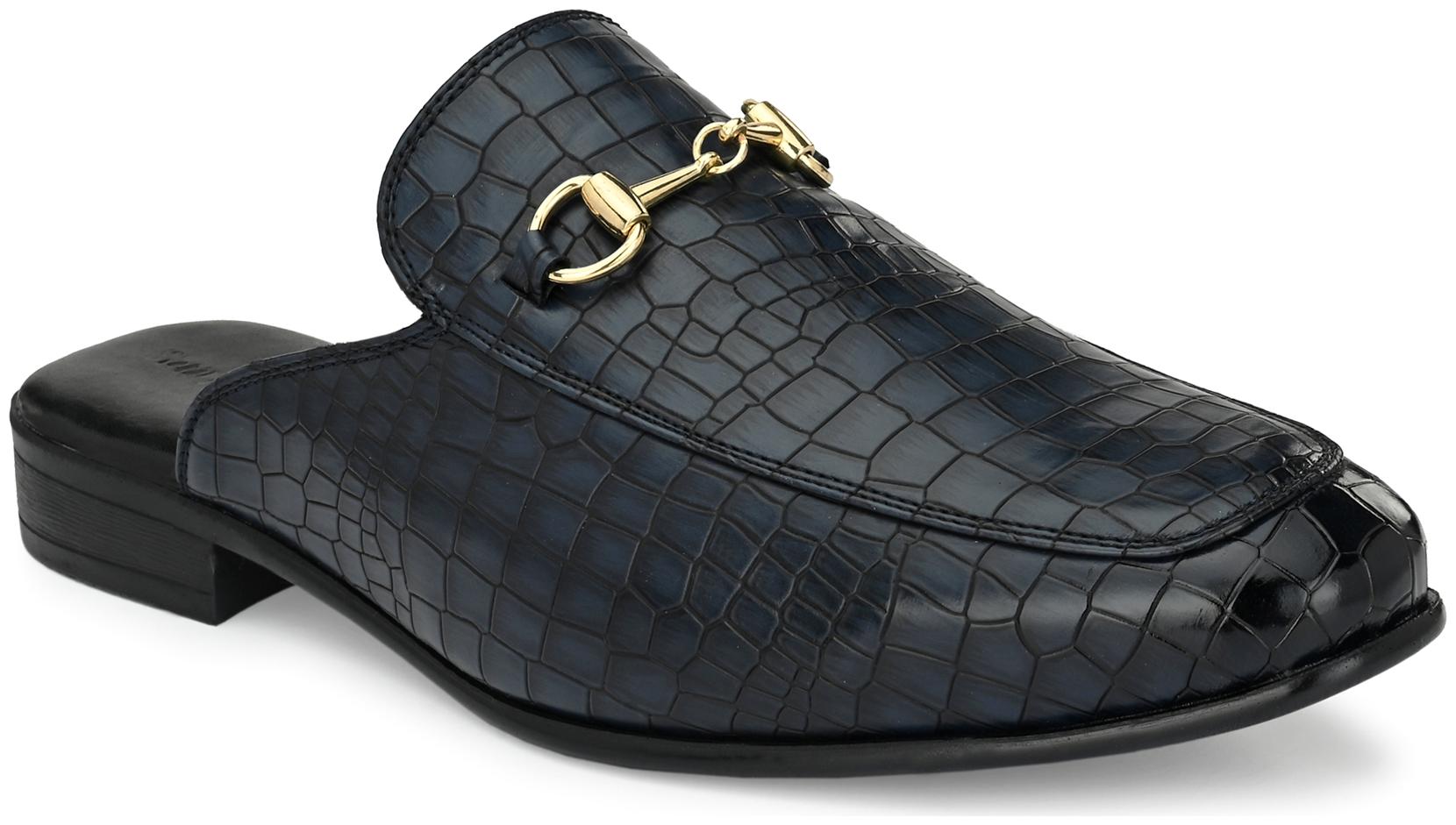 San Frissco Men Blue Loafers - EC 4661 BLUE CROCO BLUE
