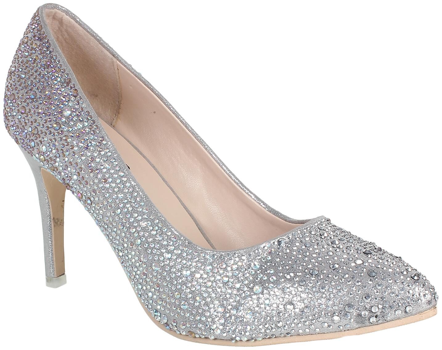 SHERRIF SHOES Women s Silver Fashion Pumps-40