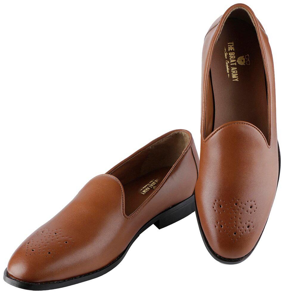 THE BRAT ARMY Men Tan Loafers - ASSISI TAN 12