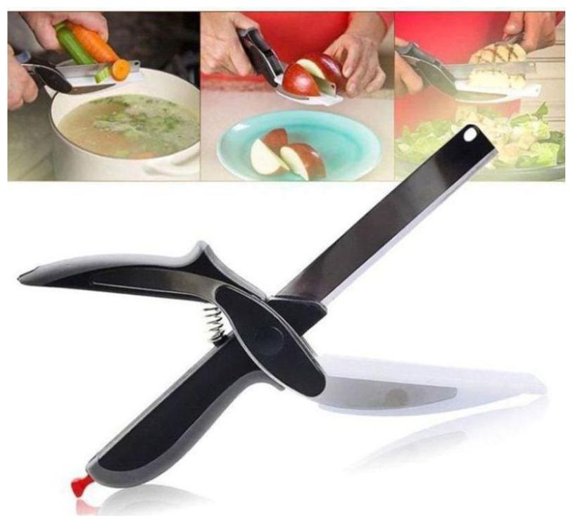 2 in 1 Superior Quality Kitchen Knife with Spring Action Cleaver Cutter (Pack of 1) Black Color
2 in 1 Superior Quality Kitchen Knife with Spring Action Cleaver Cutter (Pack of 1) Black Color