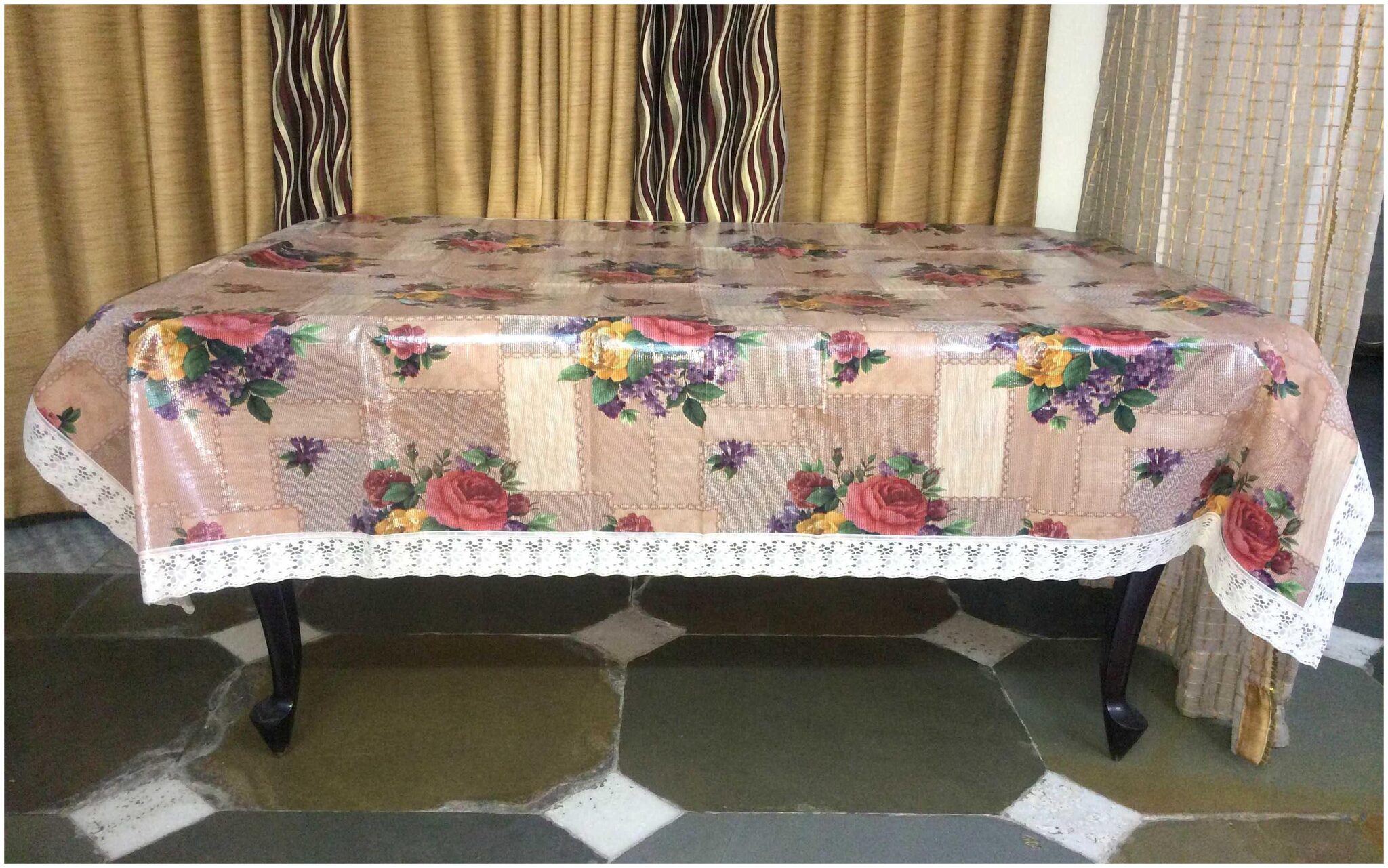A H Enterprises Dining Table Cover 6 Seater Thick Pvc Printed Design Table cover Table Protector Waterproof Rectangle - Multi Color Set of 1 Pc (60 X 90 Inches)
A H Enterprises Dining Table Cover 6 Seater Thick Pvc Printed Design Table cover Table Protector Waterproof Rectangle - Multi Color Set of 1 Pc (60 X 90 Inches)