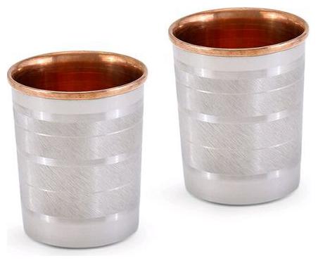 A H Enterprises Steel Copper Glass Tumbler Serving Glasses Set Of 2 pcs Luxury Design 250 ml For Home Restaurant
A H Enterprises Steel Copper Glass Tumbler Serving Glasses Set Of 2 pcs Luxury Design 250 ml For Home Restaurant
