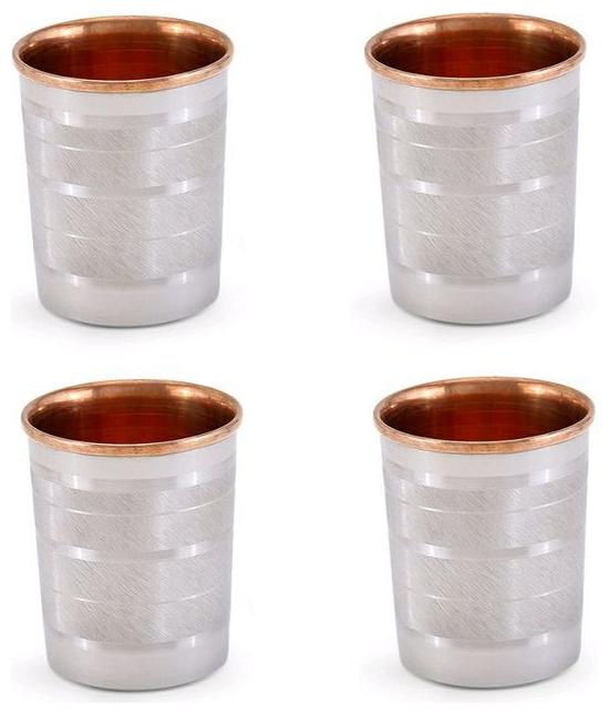 A H Enterprises Steel Copper Glass Tumbler Serving Glasses Set Of 4 pcs Luxury Design 250 ml For Home Restaurant
A H Enterprises Steel Copper Glass Tumbler Serving Glasses Set Of 4 pcs Luxury Design 250 ml For Home Restaurant