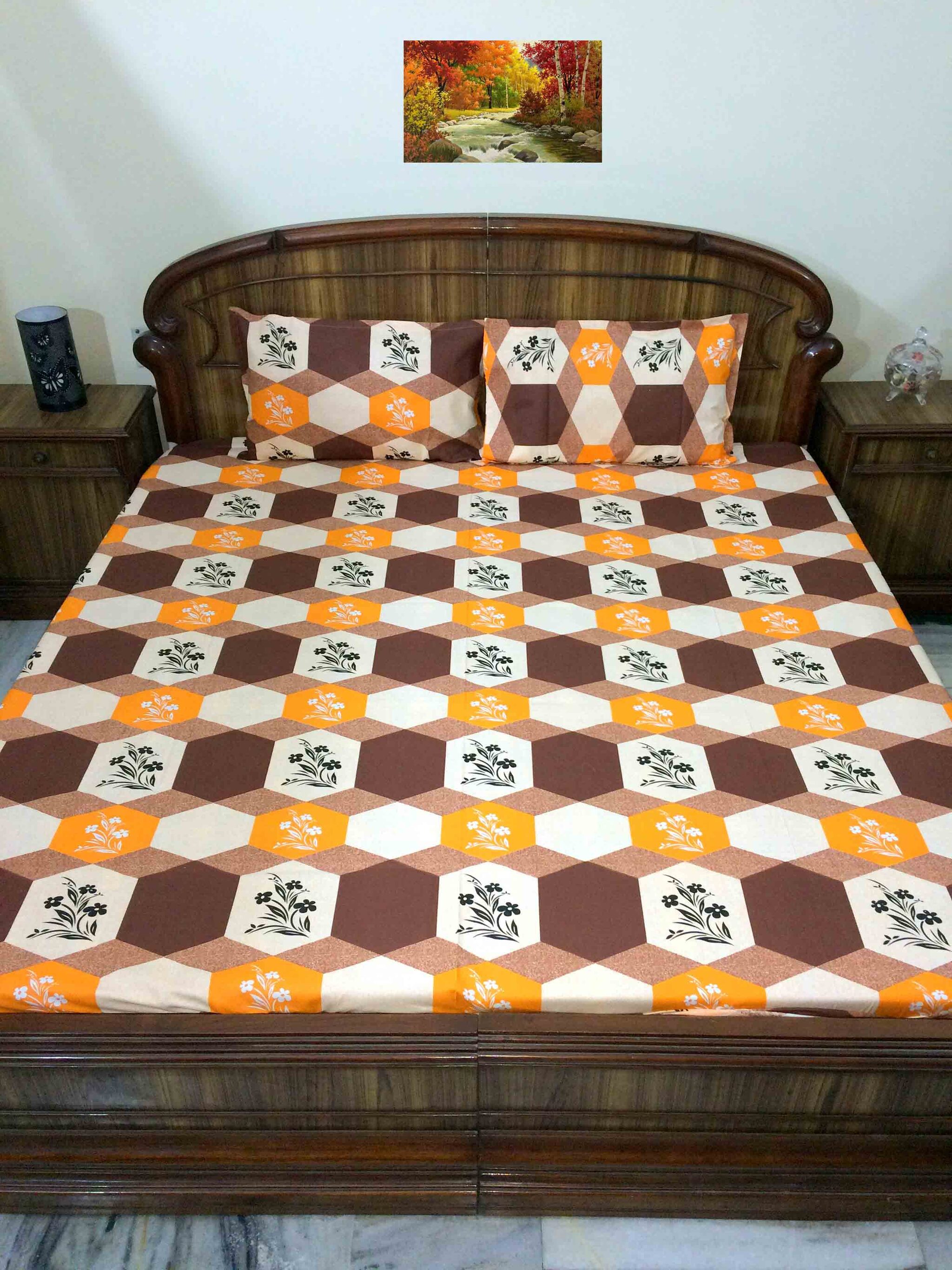 A H ENTERPRISES Cotton Geometric King Size Bedsheet 300 TC ( 1 Bedsheet With 2 Pillow Covers Multi )
A H ENTERPRISES Cotton Geometric King Size Bedsheet 300 TC ( 1 Bedsheet With 2 Pillow Covers Multi )