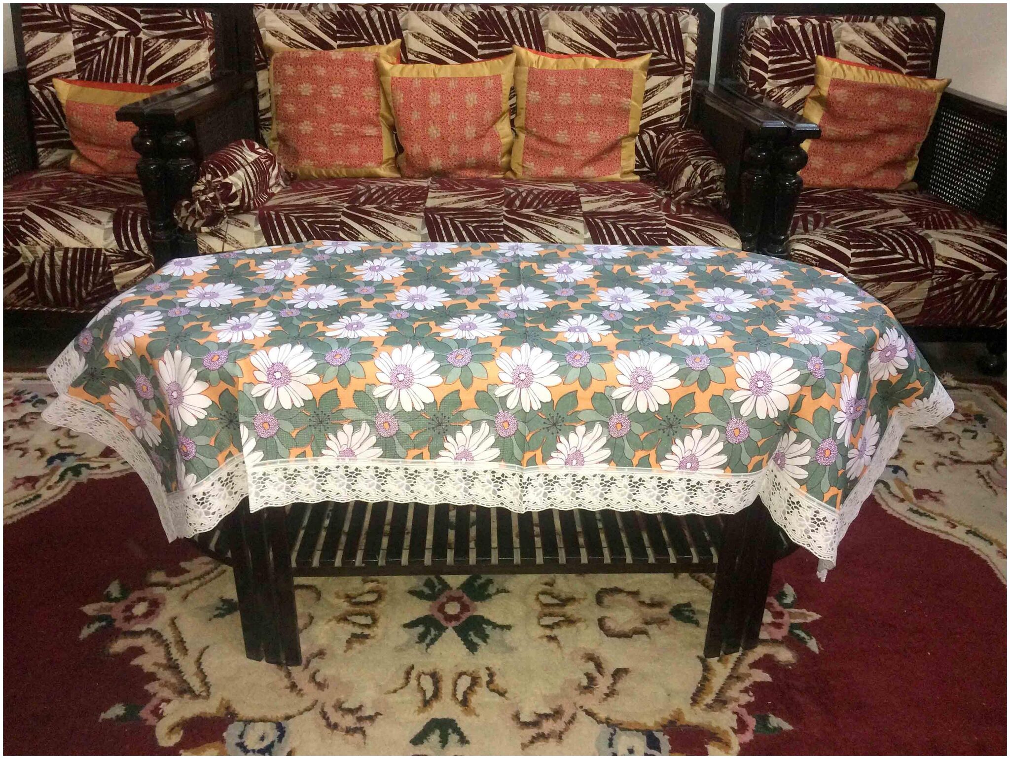A H Table Cover for Centre Table PVC Floral Tablecloth Table Protector Waterproof 4 Seater 40 60 Inch - Green Color Set of 1 pc
A H Table Cover for Centre Table PVC Floral Tablecloth Table Protector Waterproof 4 Seater 40 60 Inch - Green Color Set of 1 pc