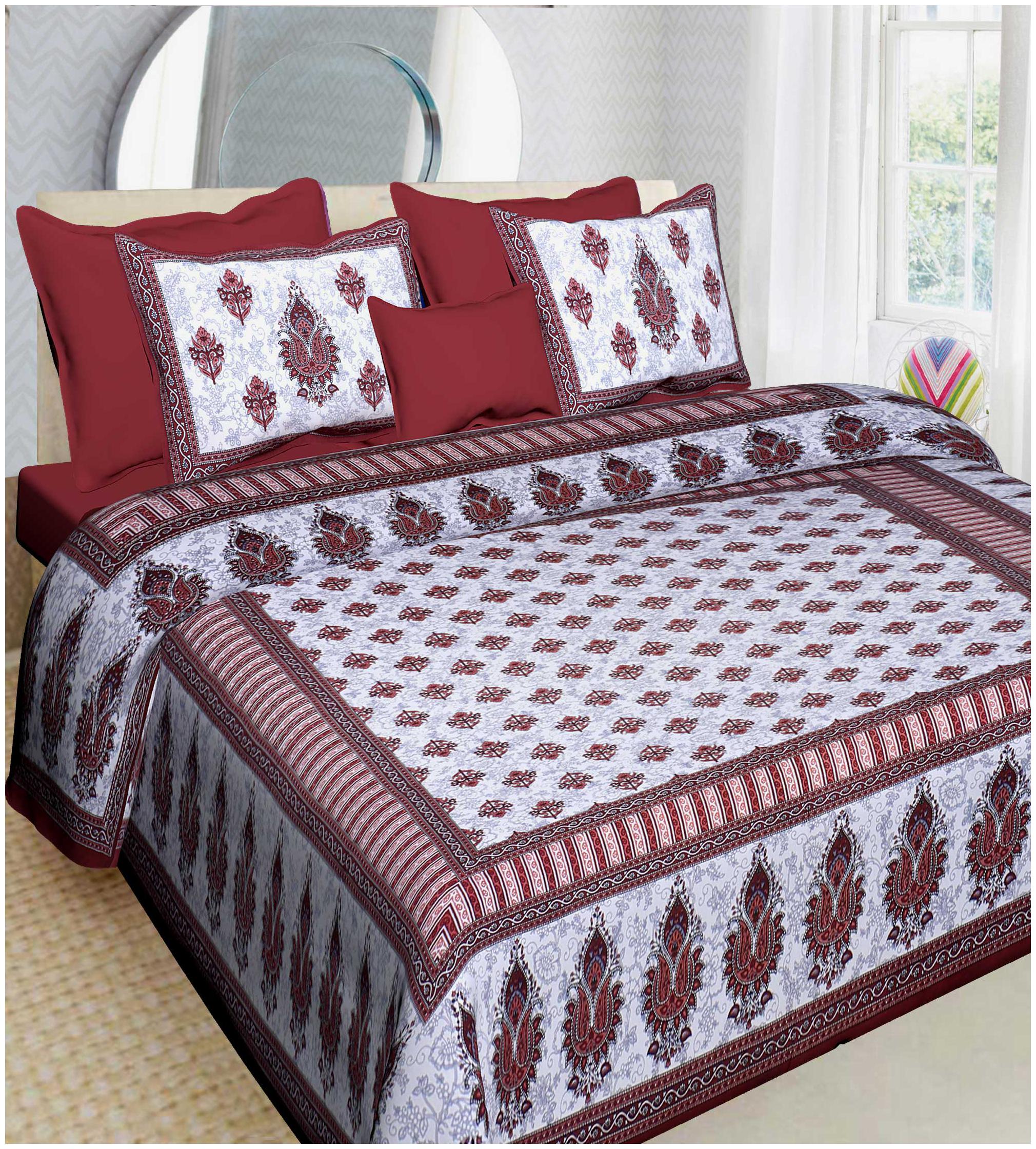 AJ Home Cotton Floral Double Size Bedsheet 120 TC ( 1 Bedsheet With 2 Pillow Covers Multi )
AJ Home Cotton Floral Double Size Bedsheet 120 TC ( 1 Bedsheet With 2 Pillow Covers Multi )