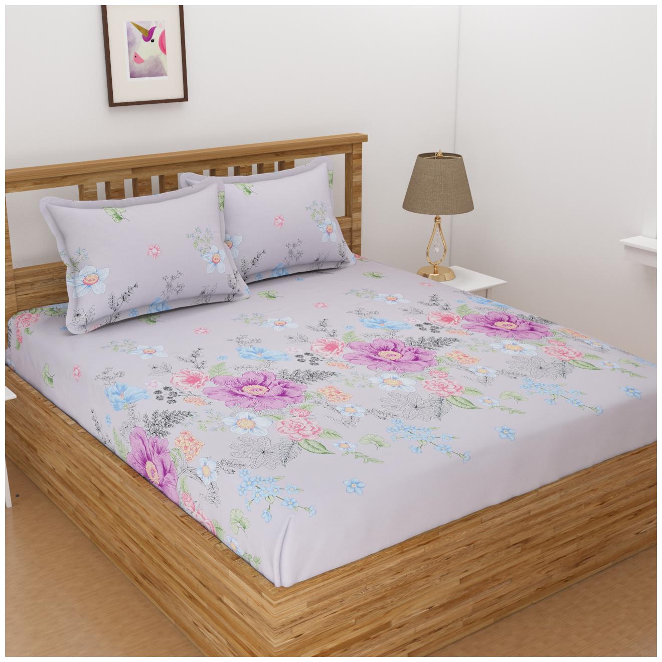 ALLIANCE Cotton Floral King Size Bedsheet 400 TC ( 1 Bedsheet With 2 Pillow Covers White )
ALLIANCE Cotton Floral King Size Bedsheet 400 TC ( 1 Bedsheet With 2 Pillow Covers White )
