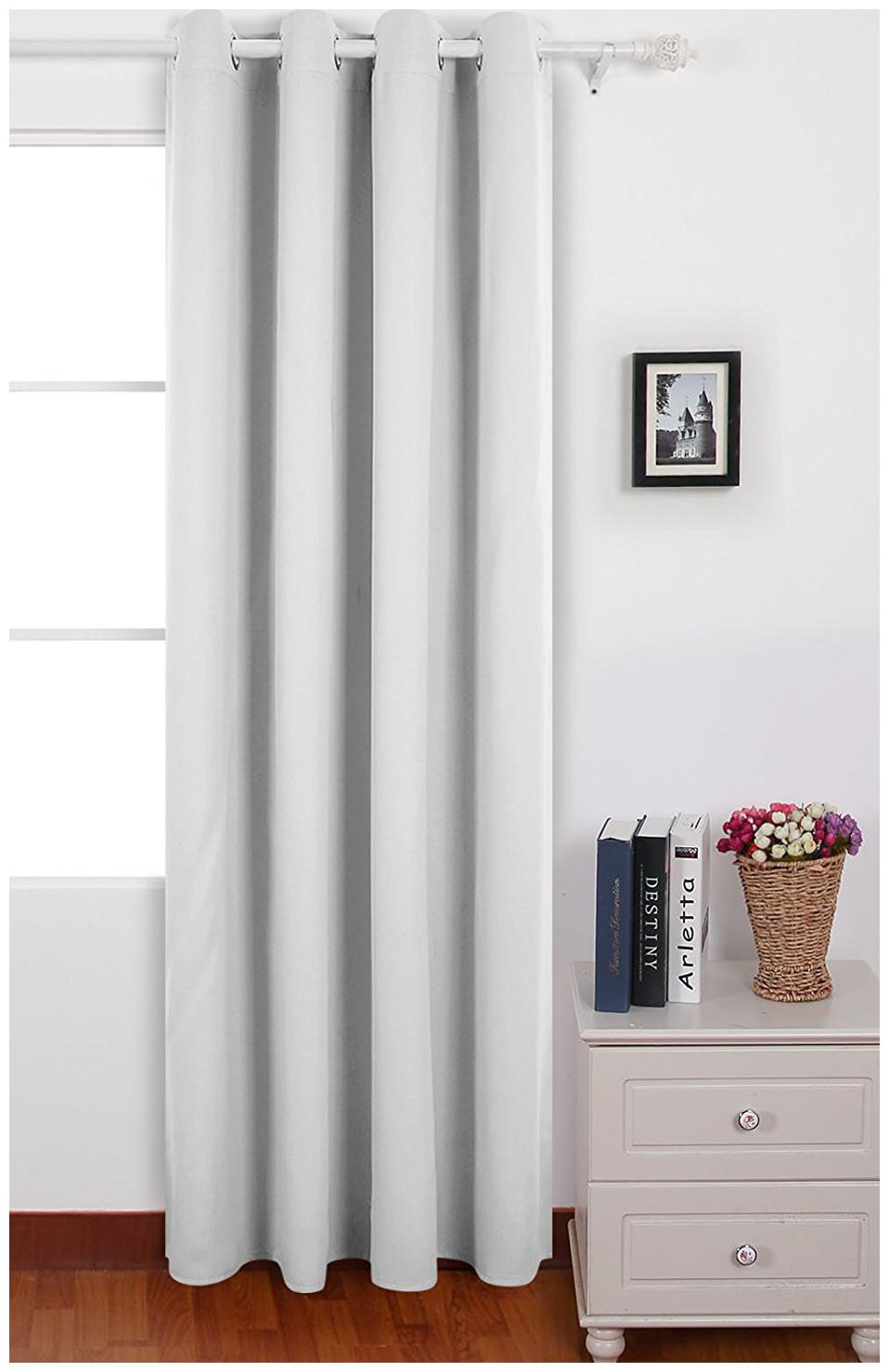 American-Elm Pack of 1 Two Sided GreyishWhite Color Room Darkening Blackout Curtains Window (137 cm (54 inch) x 152 cm (60 inch))
American-Elm Pack of 1 Two Sided GreyishWhite Color Room Darkening Blackout Curtains Window (137 cm (54 inch) x 152 cm (60 inch))