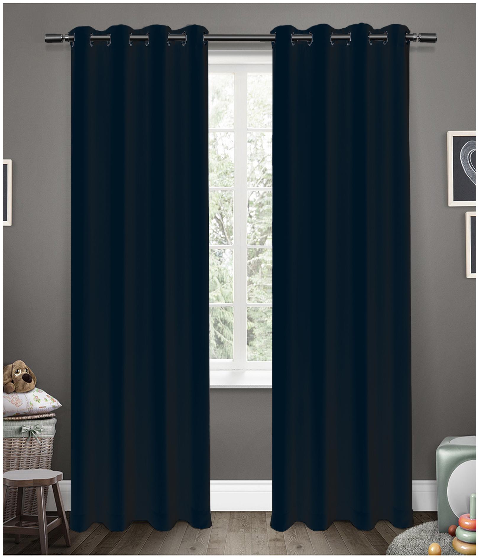American-Elm Glorious NavyBlue Grommet 2 Panel Light Blocking Blackout Curtains Window- (137 cm (54 inch) x 152 cm (60 inch))
American-Elm Glorious NavyBlue Grommet 2 Panel Light Blocking Blackout Curtains Window- (137 cm (54 inch) x 152 cm (60 inch))