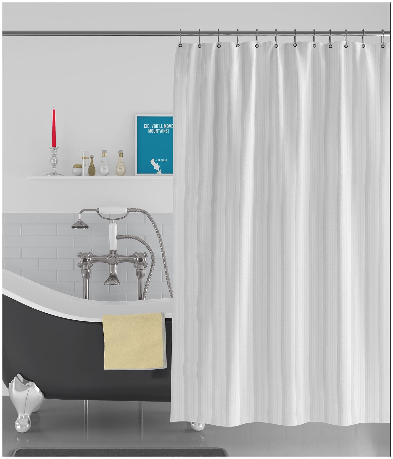 American-Elm Stripes Self Designed Anti Bacterial Water-Repellent Shower Curtain Bathroom Curtains (183 cm (72 inch) x 213 cm (84 inch))
American-Elm Stripes Self Designed Anti Bacterial Water-Repellent Shower Curtain Bathroom Curtains (183 cm (72 inch) x 213 cm (84 inch))