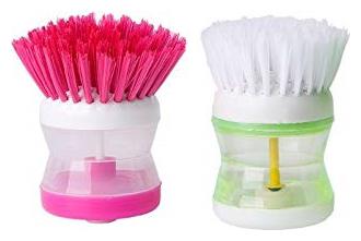 Aryshaa Cleaning Brush with Soap Dispenser for Kitchen Sink Dish Washer Assorted Colours (Pack of 2)
Aryshaa Cleaning Brush with Soap Dispenser for Kitchen Sink Dish Washer Assorted Colours (Pack of 2)