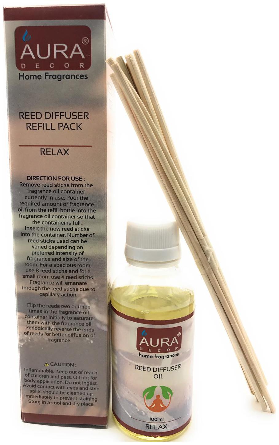 AuraDecor Reed Diffuser Refill Pack includes 100 ml Reed Diffuser Oil 10 new Reed Sticks (Relax)
AuraDecor Reed Diffuser Refill Pack includes 100 ml Reed Diffuser Oil 10 new Reed Sticks (Relax)