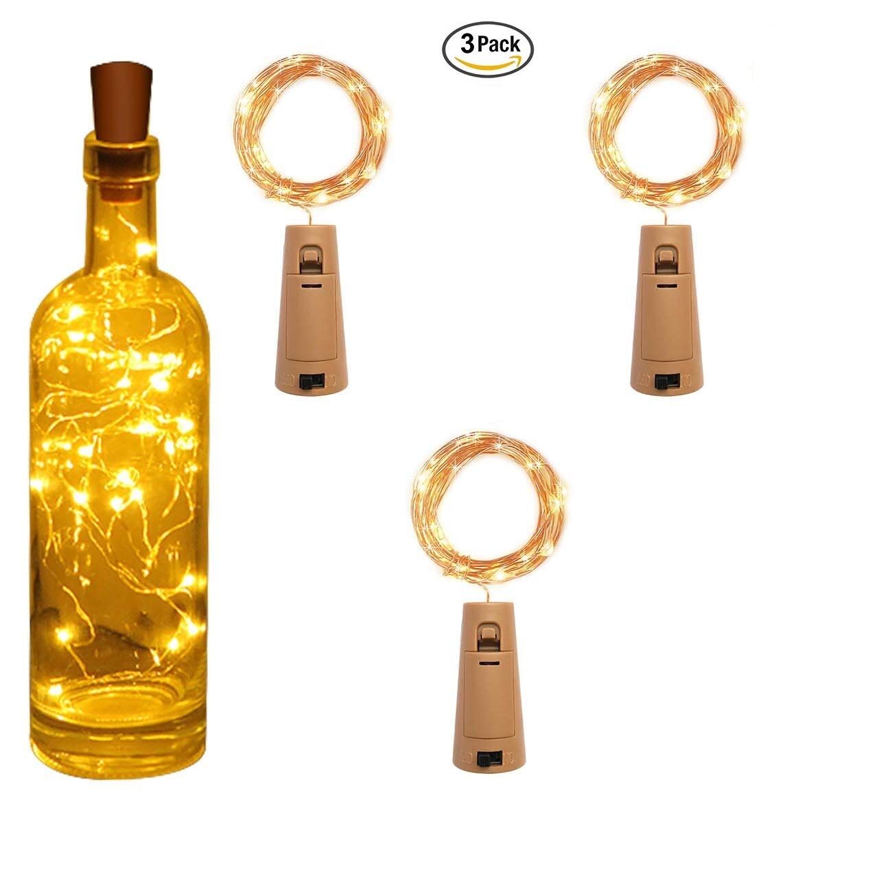 Avyukta Wine Bottle Lights With Cork 20 Led 72 Pre-Installed Mini Fairy Light Battery Operated For Diy Party Table Christmas Halloween Wedding Light (Set of 3)
Avyukta Wine Bottle Lights With Cork 20 Led 72 Pre-Installed Mini Fairy Light Battery Operated For Diy Party Table Christmas Halloween Wedding Light (Set of 3)