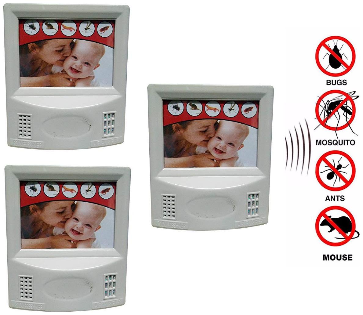 Bazaar Gali Ultrasonic Plastic Insect Killer Cum pest Repeller Suraksha 6 in 1 (Set of 3) Assorted Color
Bazaar Gali Ultrasonic Plastic Insect Killer Cum pest Repeller Suraksha 6 in 1 (Set of 3) Assorted Color