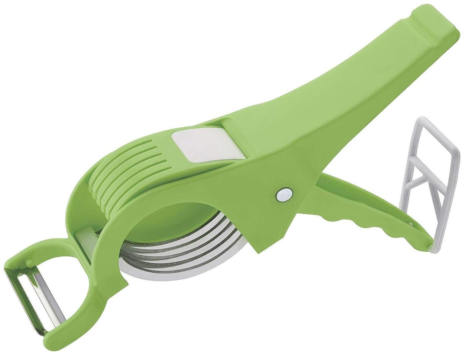Bazaar Gali Sharp Stainless Steel 5 Blade Vegetable Cutter With Peeler (Pack Of 1)
Bazaar Gali Sharp Stainless Steel 5 Blade Vegetable Cutter With Peeler (Pack Of 1)