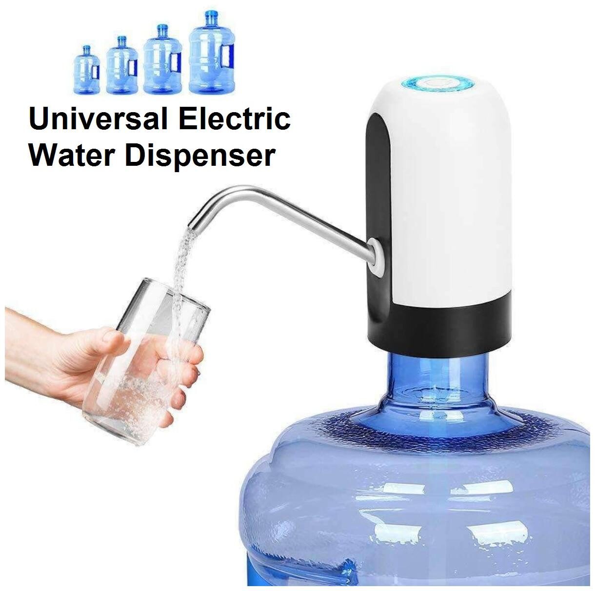Bazaar Gali USB Rechargeable Smart Water Dispenser Electric Portable Bottle Water Pump (Set of 1) Assorted Color
Bazaar Gali USB Rechargeable Smart Water Dispenser Electric Portable Bottle Water Pump (Set of 1) Assorted Color