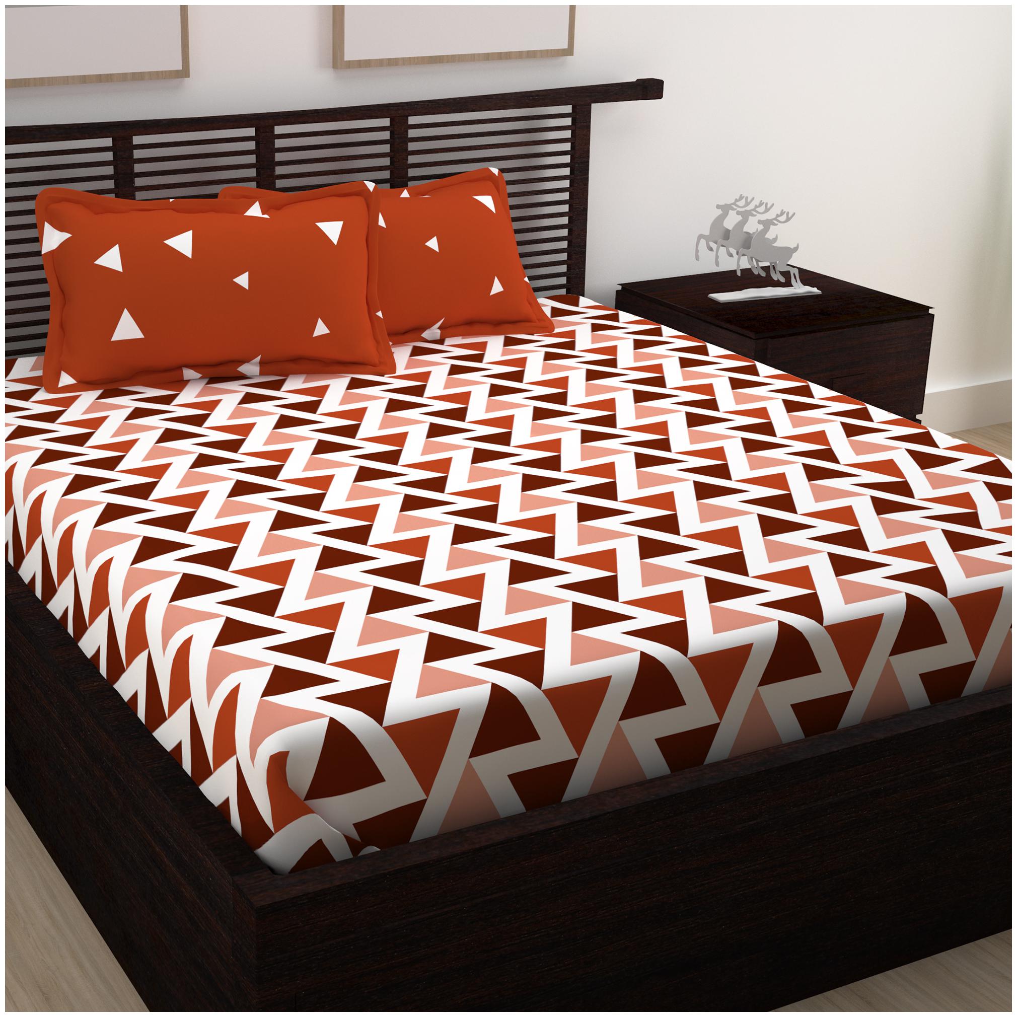 Bedspun Cotton Geometric Double Size Bedsheet 120 TC ( 1 Bedsheet With 2 Pillow Covers Brown )
Bedspun Cotton Geometric Double Size Bedsheet 120 TC ( 1 Bedsheet With 2 Pillow Covers Brown )