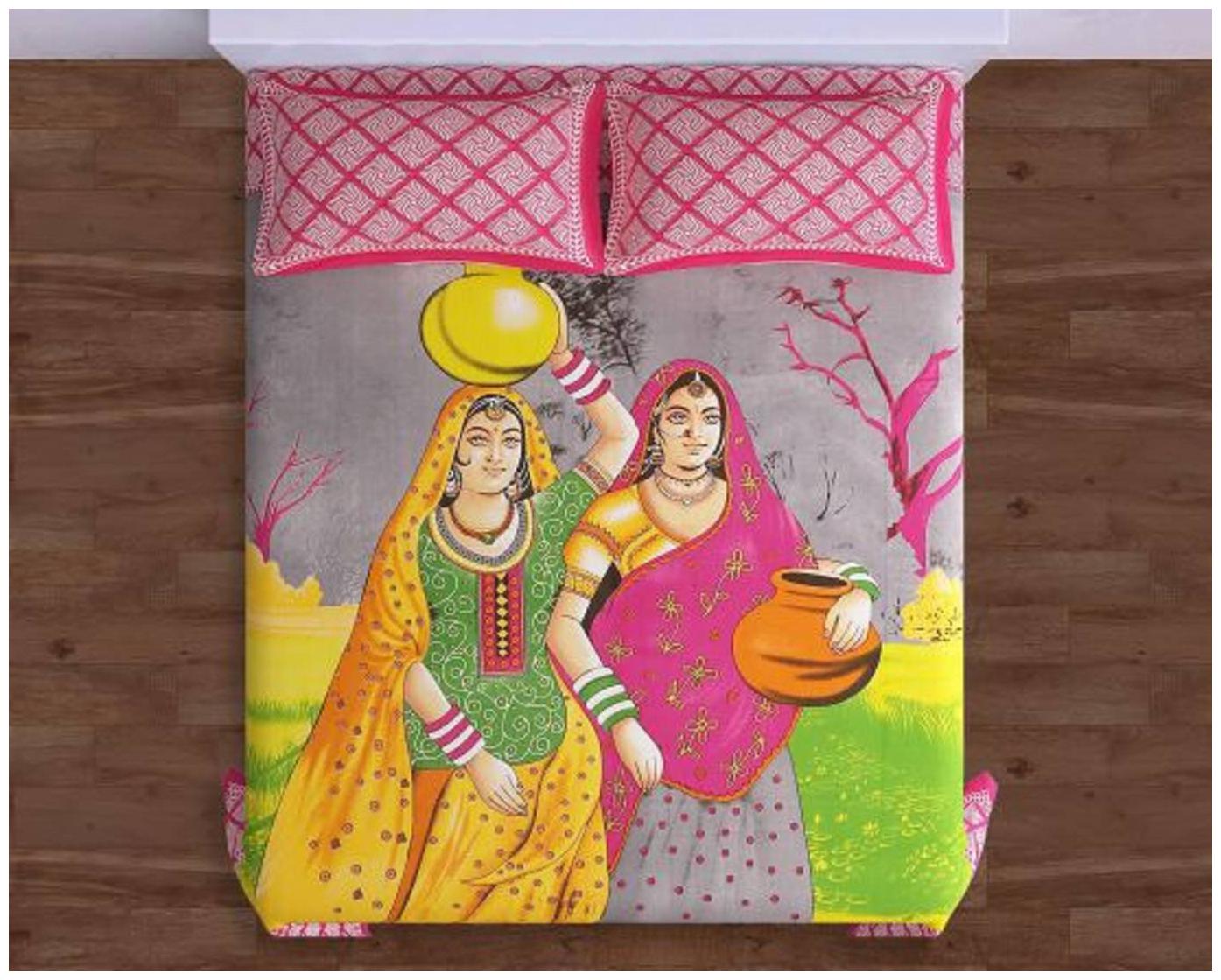 Byloom Cotton Abstract Double Size Bedsheet 110 TC ( 1 Bedsheet With 2 Pillow Covers Pink )
Byloom Cotton Abstract Double Size Bedsheet 110 TC ( 1 Bedsheet With 2 Pillow Covers Pink )