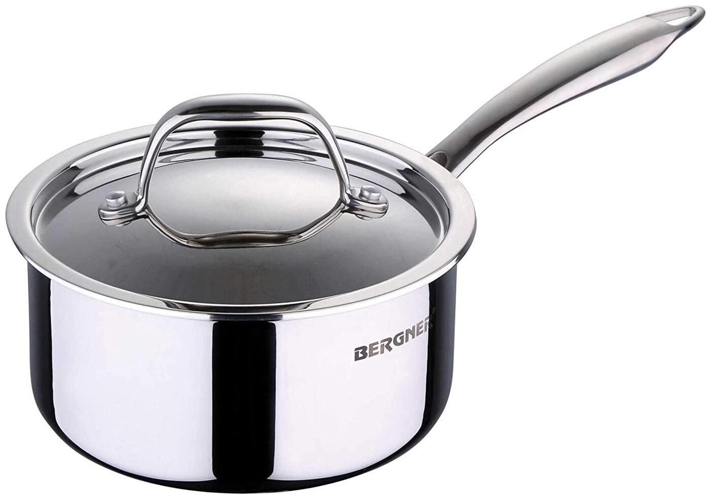 Bergner Argent Triply Stainless Steel Saucepan with Stainless Steel Lid 18 cm 2 2 L Induction Base Silver
Bergner Argent Triply Stainless Steel Saucepan with Stainless Steel Lid 18 cm 2 2 L Induction Base Silver