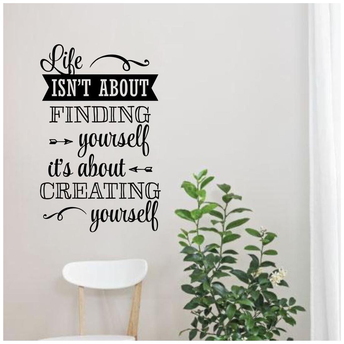 ARWY Decal Creating yourself (Material-Vinyl Wall Coverage Area - Height 37cm X Width 58cm) ( Pack of 1 ) Wall Sticker
ARWY Decal Creating yourself (Material-Vinyl Wall Coverage Area - Height 37cm X Width 58cm) ( Pack of 1 ) Wall Sticker