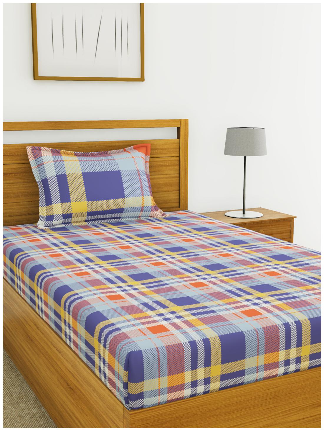 BIANCA Cotton Checkered Single Size Bedsheet 144 TC ( 1 Bedsheet With 1 Pillow Covers Multi )
BIANCA Cotton Checkered Single Size Bedsheet 144 TC ( 1 Bedsheet With 1 Pillow Covers Multi )