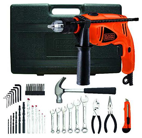 Black Decker HD560K Power and Hand Tool Kit with 550W 13mm Variable Speed Dual Mode Drill (42 Tools)--Ideal for Home repairs Plumbing Carpentry and Electrical Repairs
Black Decker HD560K Power and Hand Tool Kit with 550W 13mm Variable Speed Dual Mode Drill (42 Tools)--Ideal for Home repairs Plumbing Carpentry and Electrical Repairs