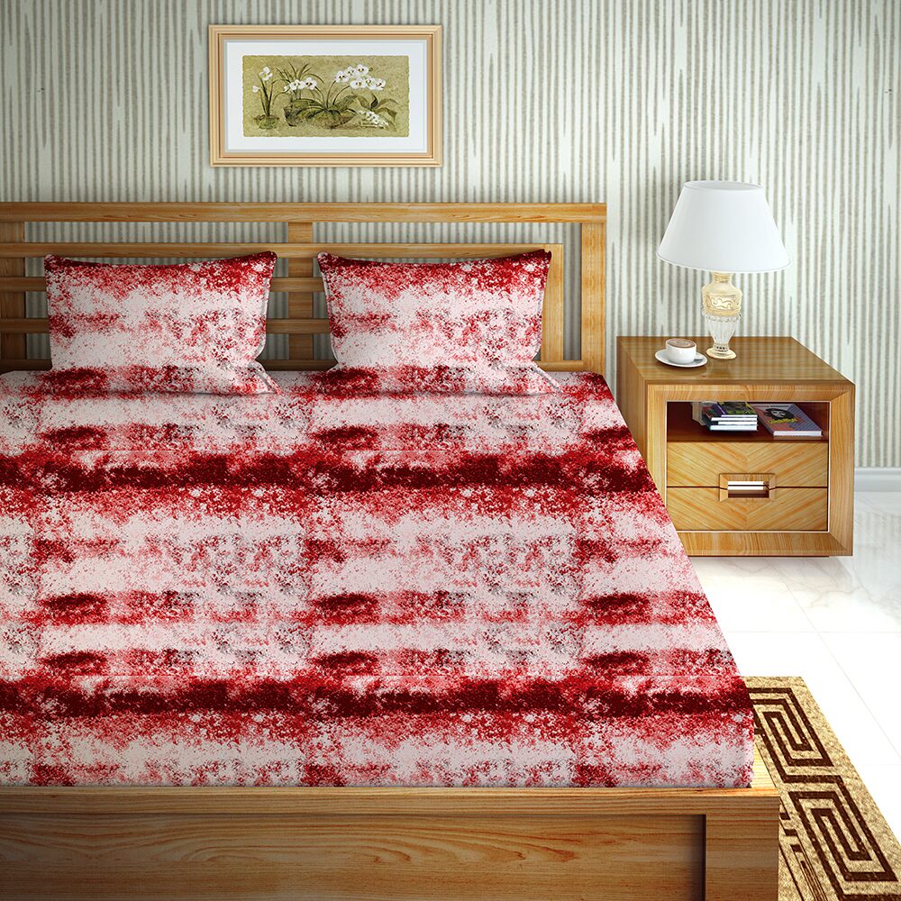 Bella Casa Cotton Printed King Size Bedsheet 144 TC ( 1 Bedsheet With 2 Pillow Covers Red )
Bella Casa Cotton Printed King Size Bedsheet 144 TC ( 1 Bedsheet With 2 Pillow Covers Red )