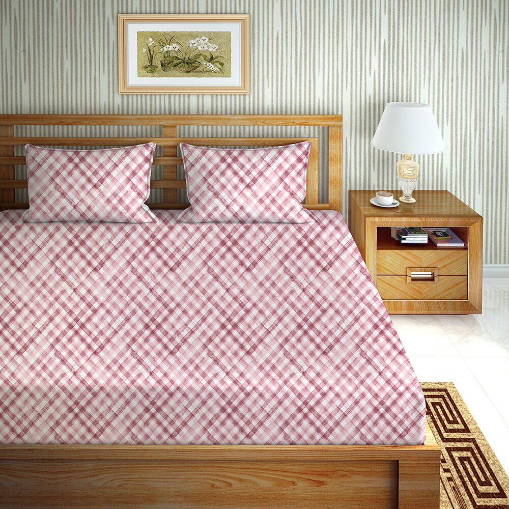 Bella Casa Cotton Printed King Size Bedsheet 144 TC ( 1 Bedsheet With 2 Pillow Covers Pink )
Bella Casa Cotton Printed King Size Bedsheet 144 TC ( 1 Bedsheet With 2 Pillow Covers Pink )
