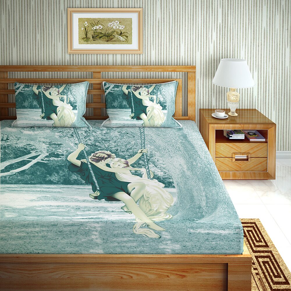 Bella Casa Cotton Printed King Size Bedsheet 144 TC ( 1 Bedsheet With 2 Pillow Covers Green )
Bella Casa Cotton Printed King Size Bedsheet 144 TC ( 1 Bedsheet With 2 Pillow Covers Green )