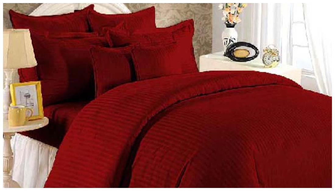 Blush Cotton Striped Double Size Bedsheet ( 1 Bedsheet With 2 Pillow Covers Red )
Blush Cotton Striped Double Size Bedsheet ( 1 Bedsheet With 2 Pillow Covers Red )